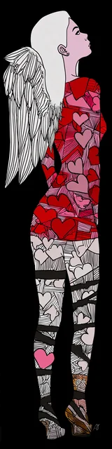 Free angel bookmark featuring a pretend angel